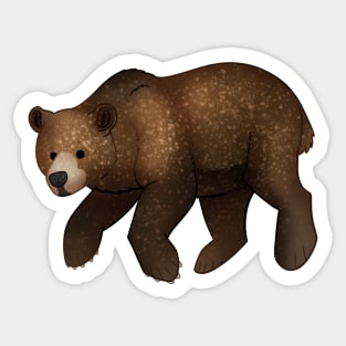 Cozy Grizzly Bear Sticker